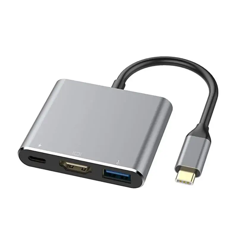 3 in 1 Type C To HDMI-compatible 1080P USB C Converter Hub for Huawei Usb 3.1 Thunderbolt 3 Type C Switch To HDMI-compatible