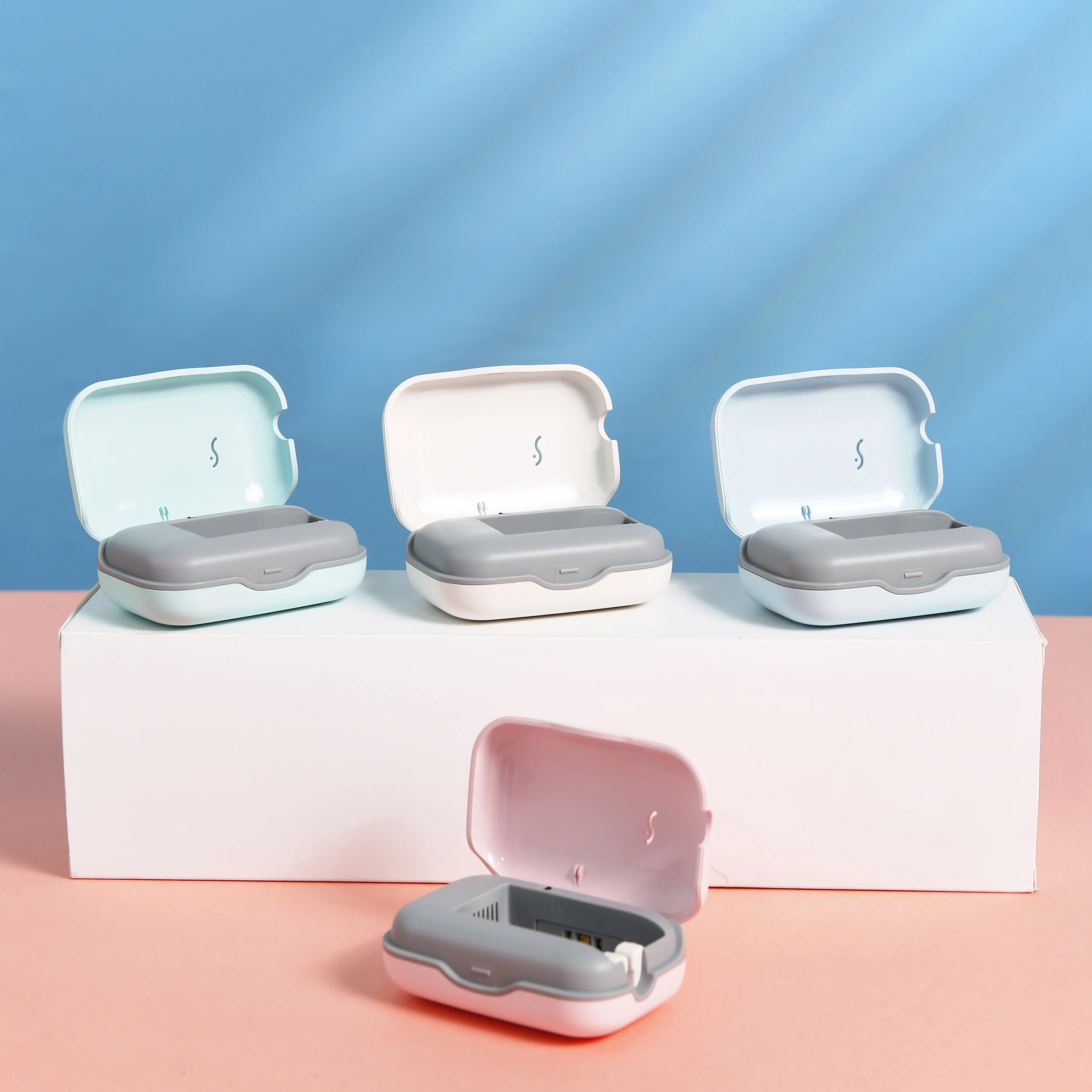 Usb-вентилятор со светодиодной подсветкой УФ зубная щетка пластиковых ящиков для хранения вещей, пластиковое литье 2022 Декодер каналов кабельного телевидения одиночный держатель для зубных щеток