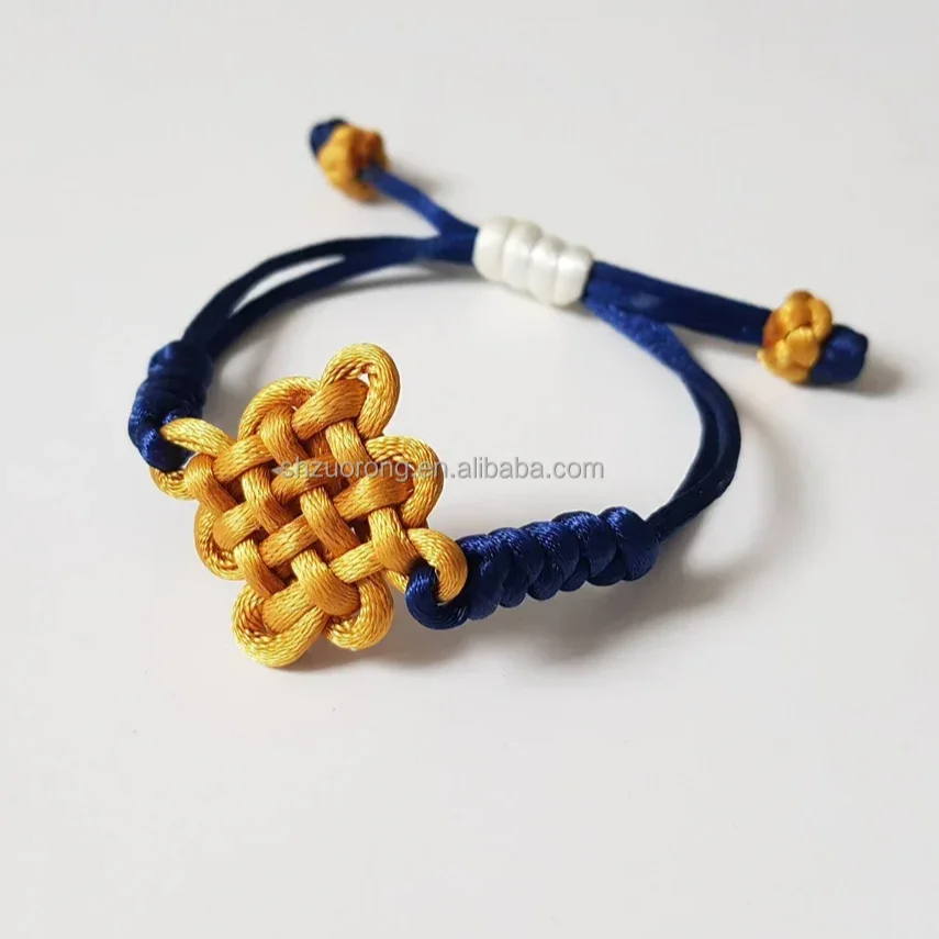 Factory Custom Korean Flower Knot Bracelet,Chinese Hand Braided Bracelet,Macrame Traditional knot Jewelry,Lucky Maedeup Bracelet