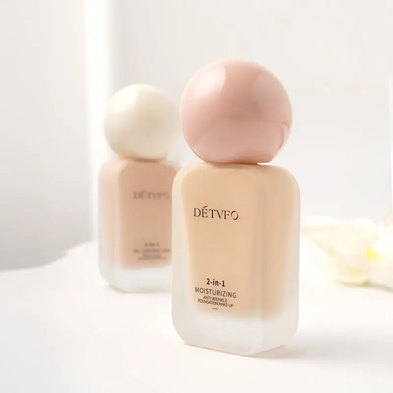 OEM ODM SPF 35 Long Lasting Concealer Makeup Foundation Waterproof Moisturizing Mineral Matte Full Coverage Liquid Foundation