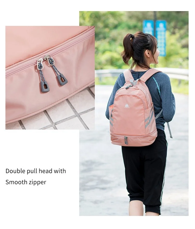 Custom Logo Waterproof Gym Bag Duffel Sports Bag Fitness Outdoor Travel Pink With Women Storage