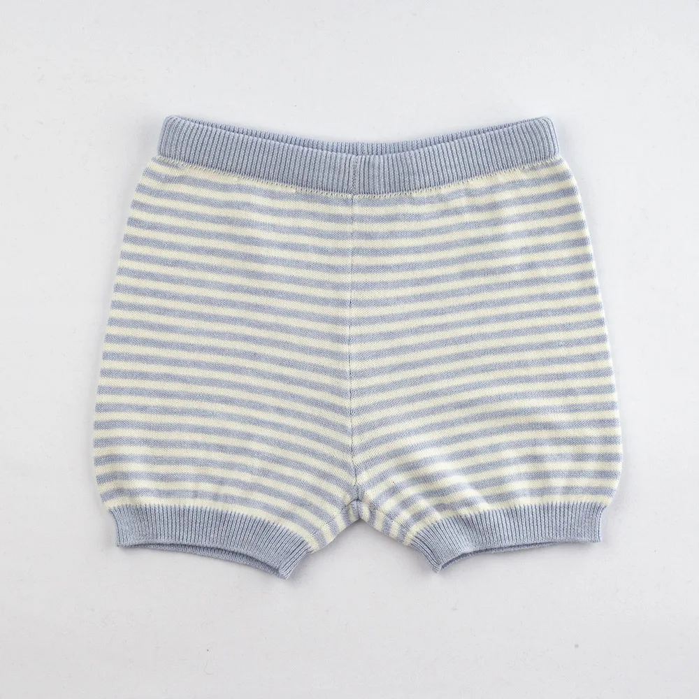 Custom Knit Baby Kids organic cotton Sweater Set baby boys knitted  sweater and shorts set Two Pieces outfit sets
