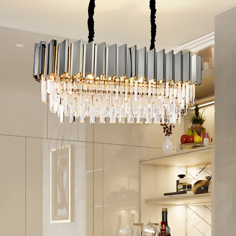 Modern Minimalist Living Room Lamp Modern Light Luxury Crystal Chandelier Bedroom Restaurant Chandelier New Home Led Lamp
