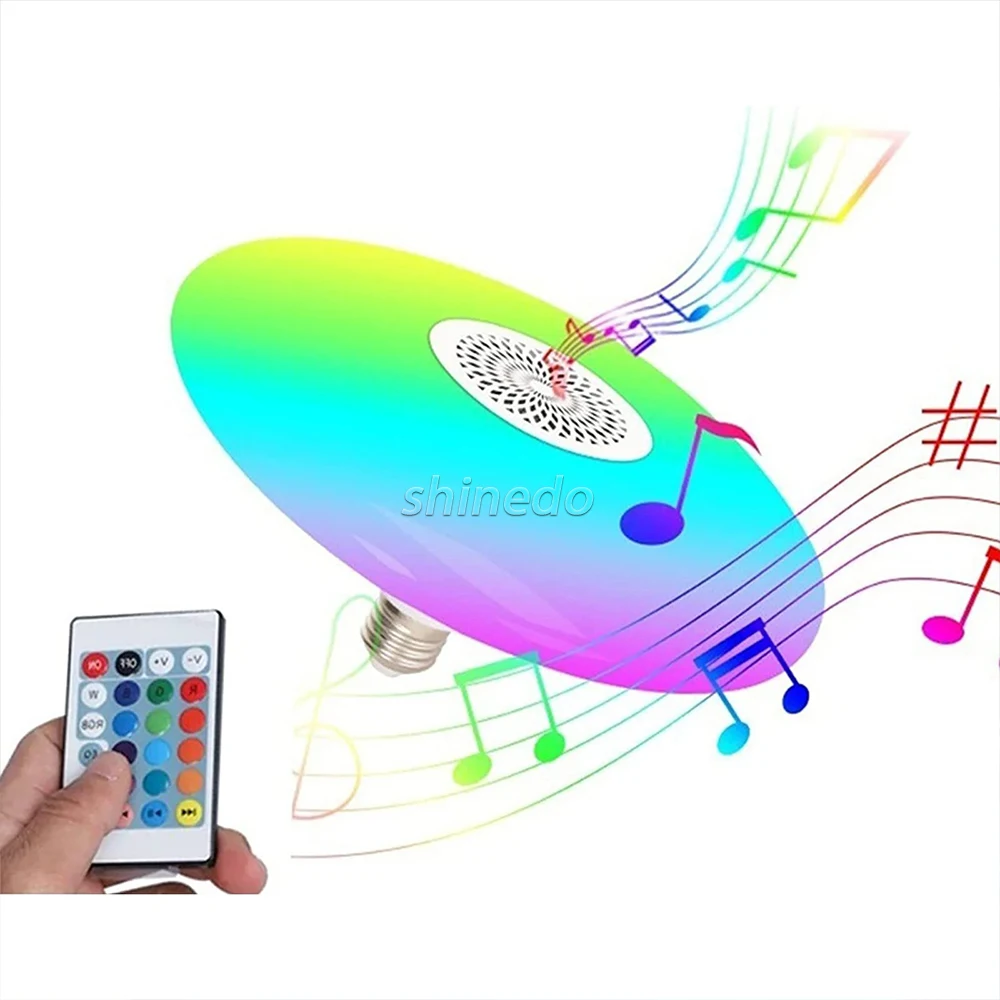Smart Led Bulb Music Light RGB Colorful E27 Lamp Holder Remote Control Light Speaker Decoration Atmosphere Lamp