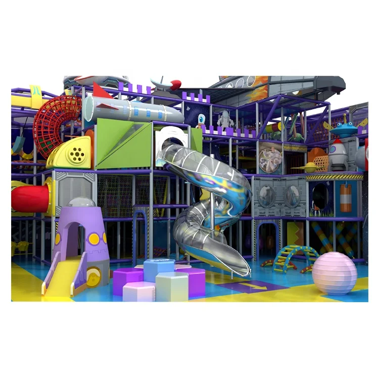 Cowboy Manufacturers Kids Cheap Prices Soft Children Indoor Playground Equipment Steel Tube Slide For Sale