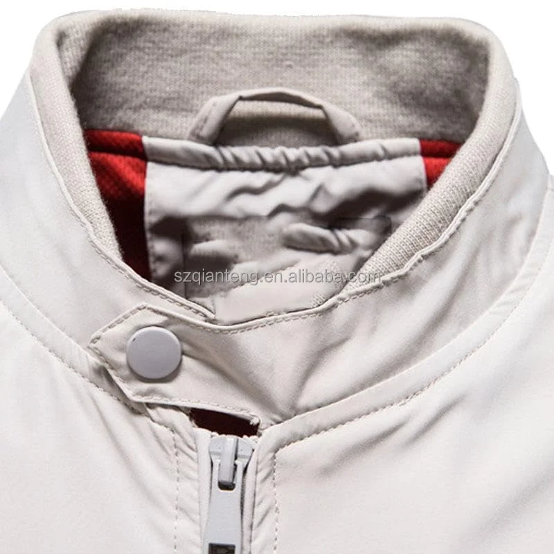 AQTQ Stand Collar Jackets Casual Clothes Solid Color Spring Outerwear Male Coat Waterproof Bomber Flight Jacket For Men