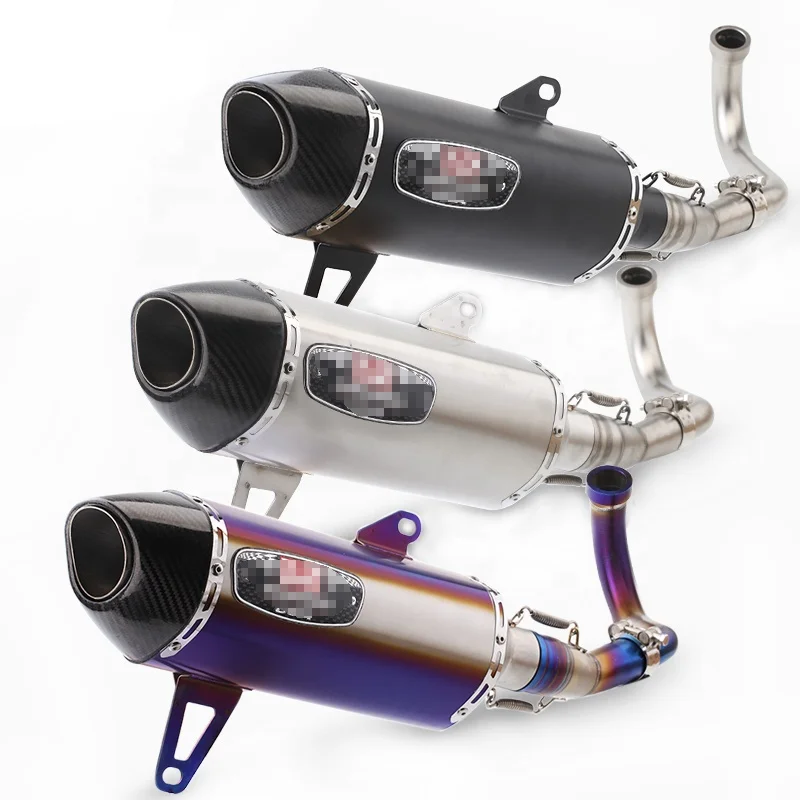 Motorcycle spare parts and accessories Stainless steel +Carbon fiber endcap full exhaust system X-max300 XMAX 250 bike exhaust