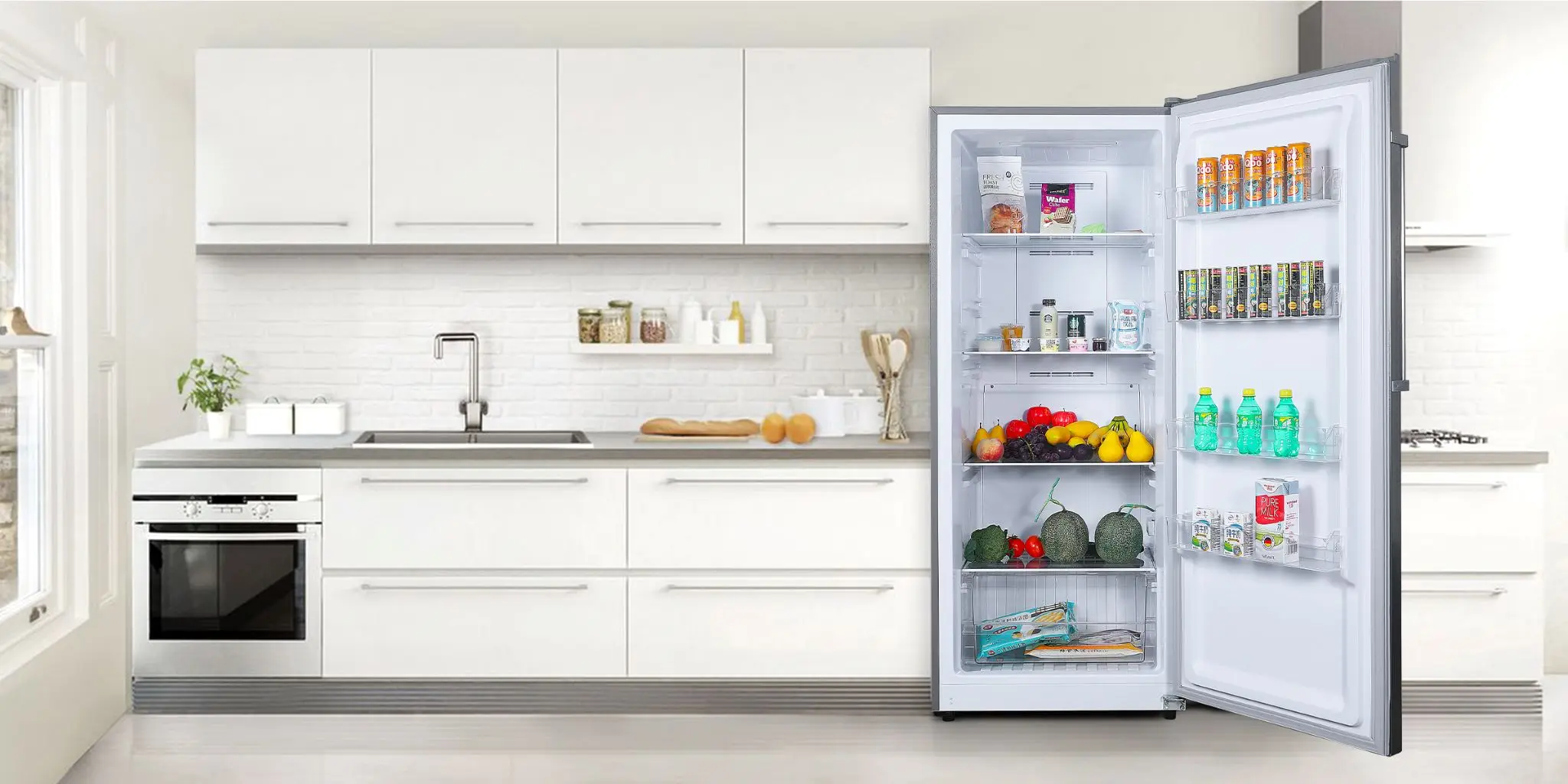 XFL-400WE/14 Cu.Ft Upright Vertical Single door Freezer NO Frost