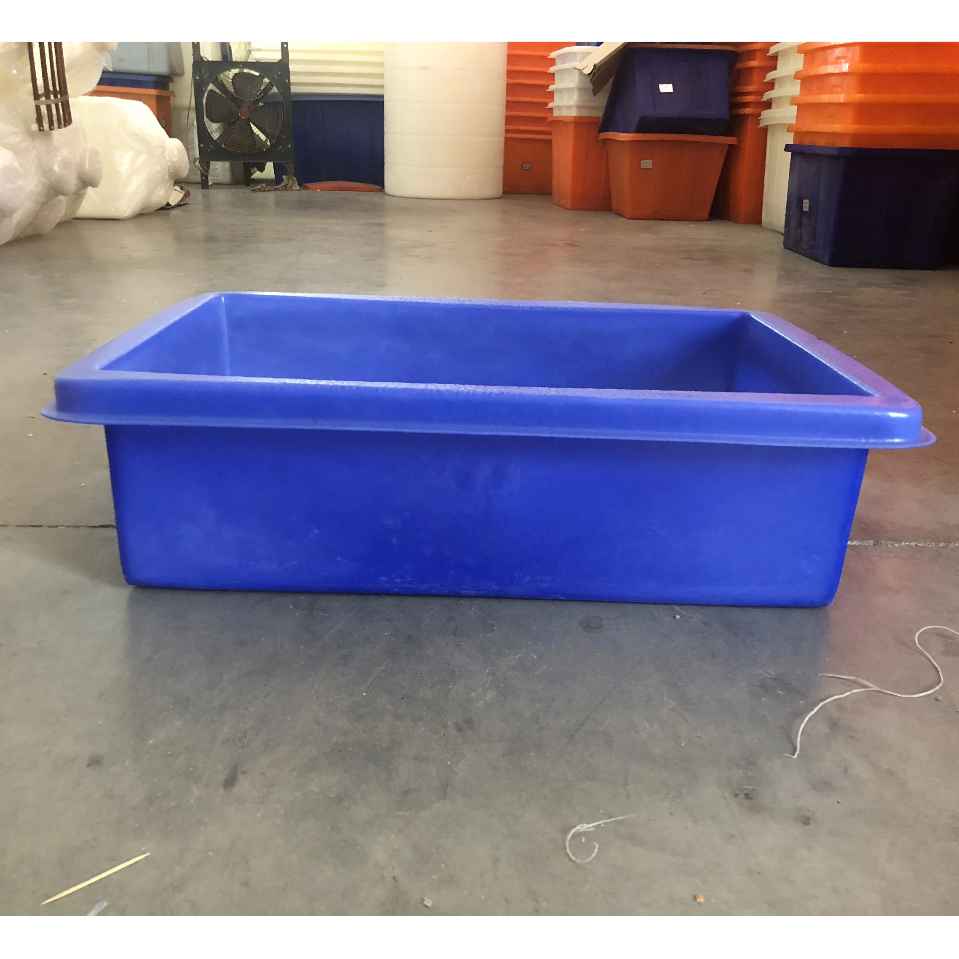Rotomolded food grade square large size plastic plant grow bed aquaponics for sale