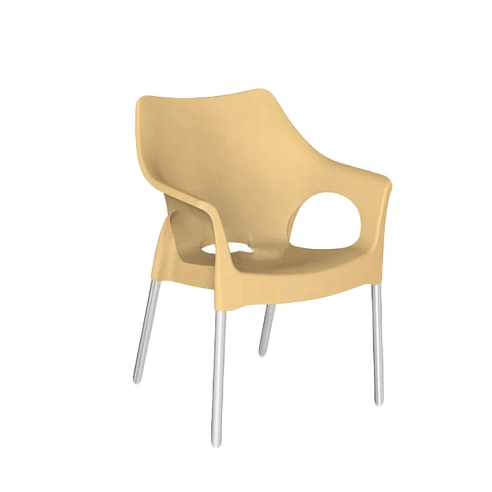 High quality outdoor garden plastic chair with stainless steel leg