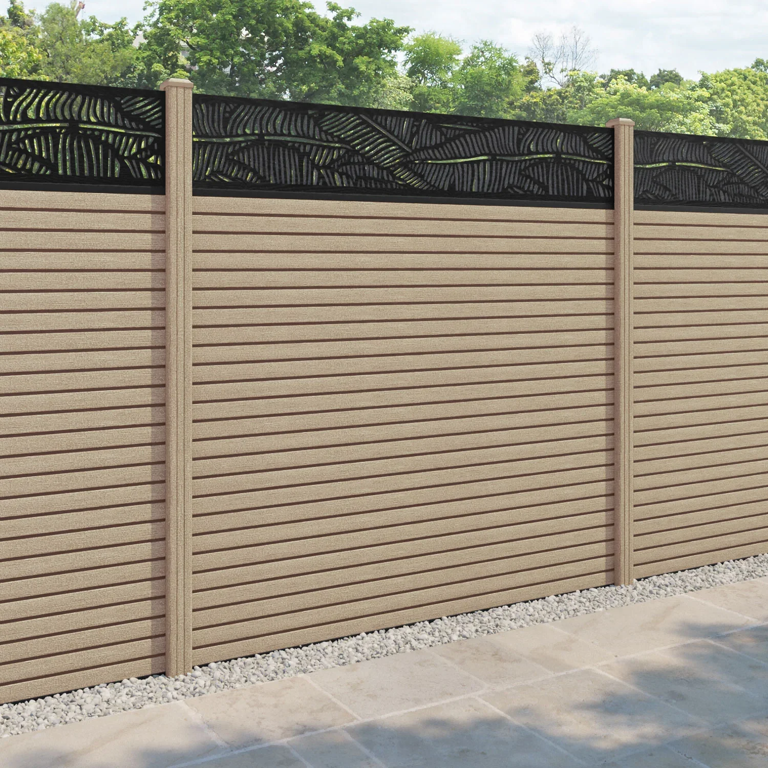 LANDING China WPC Easy Installation Garden Outdoor Composite Material Wood Fencing Decorative WPC Privacy Fence Panel Boards