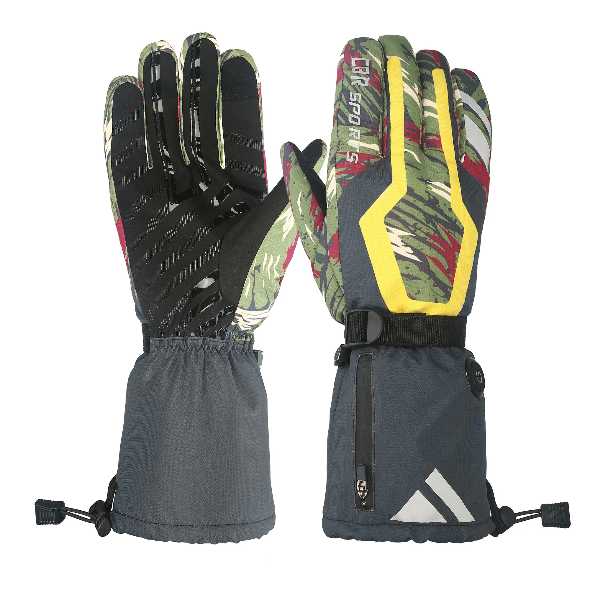 Зимние варежки для лыж, перезаряжаемые варежки с электрическим подогревом для езды на мотоцикле и велосипеде, варежки для работы с подогревом