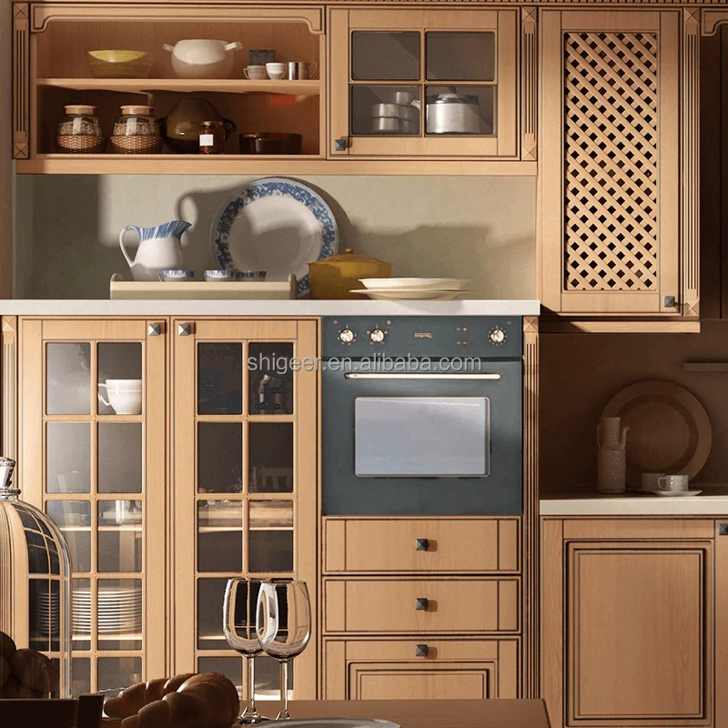 high end hpl removable kitchen cabinet with decorative panels