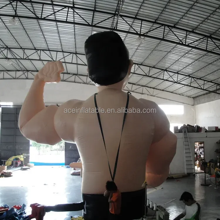 Outdoor fitness club advertising inflatable muscle man balloon model