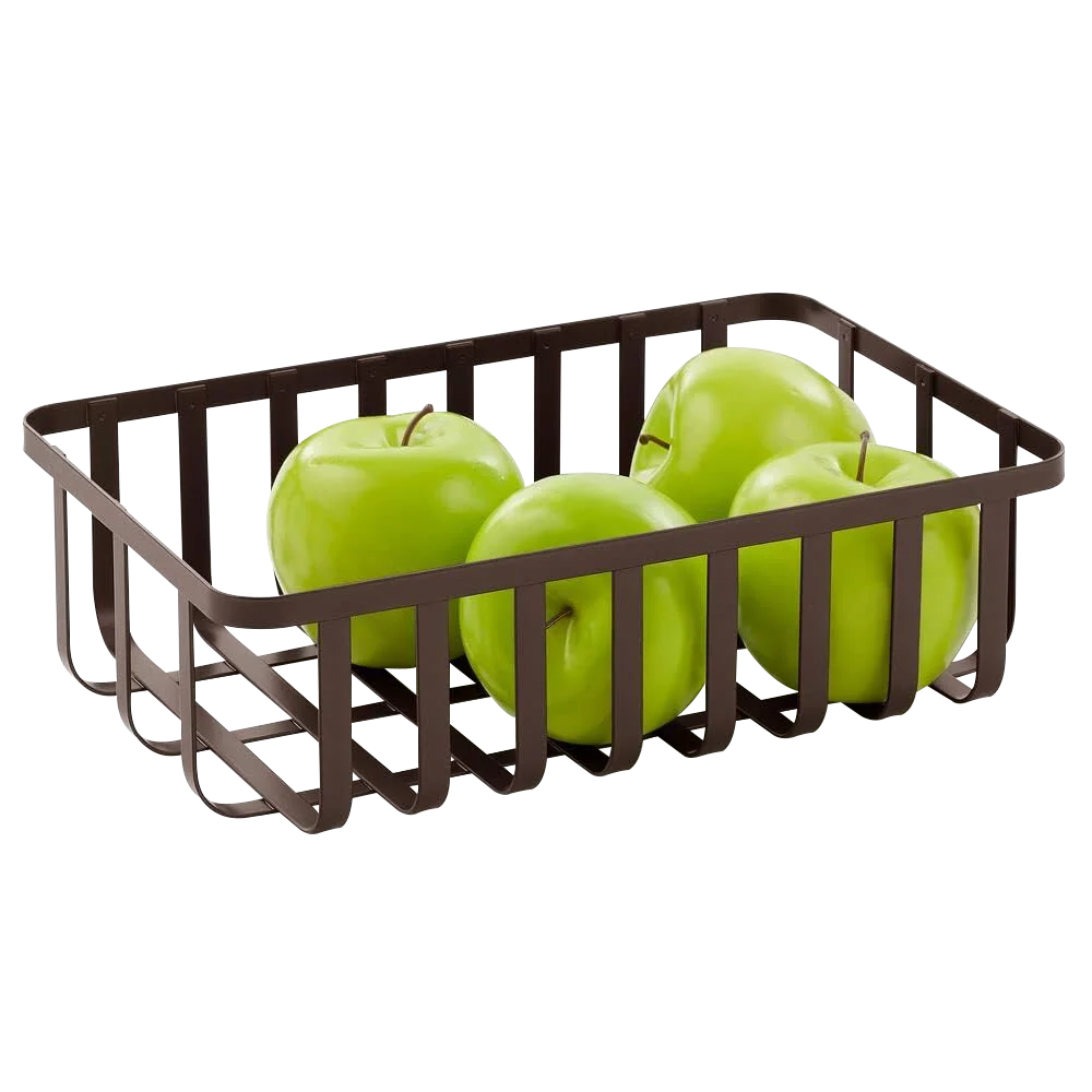 Reasonable Price Metal Wire Mesh Grid Storage Basket Coated Metal Rectangular Storage Mesh Wire Basket For Kitchen Pantry Picnic