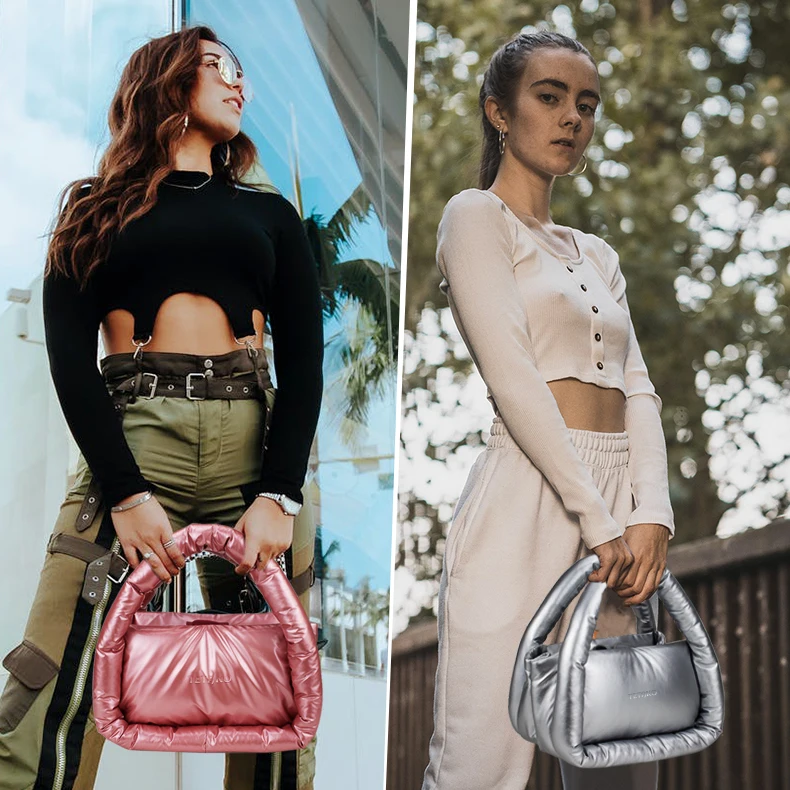 Custom Women Puffy Purse Tote Bag Personality Fashion Ladies Fashion Handbags