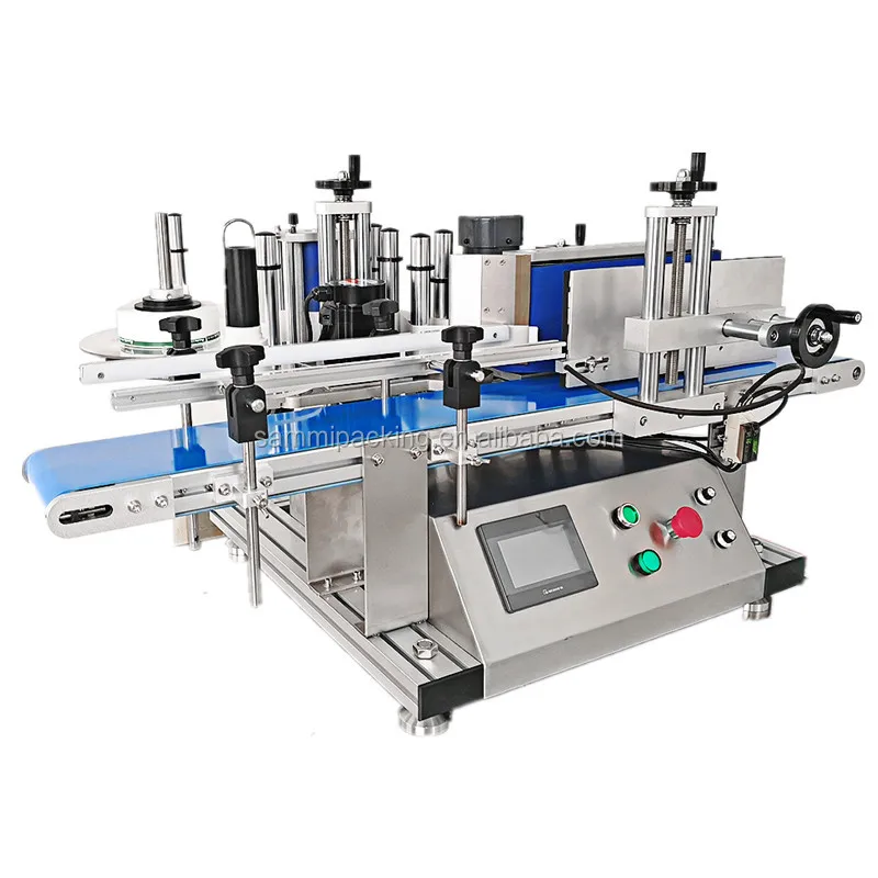 High speed automatic table round machine for marking bottles with conveyor belt