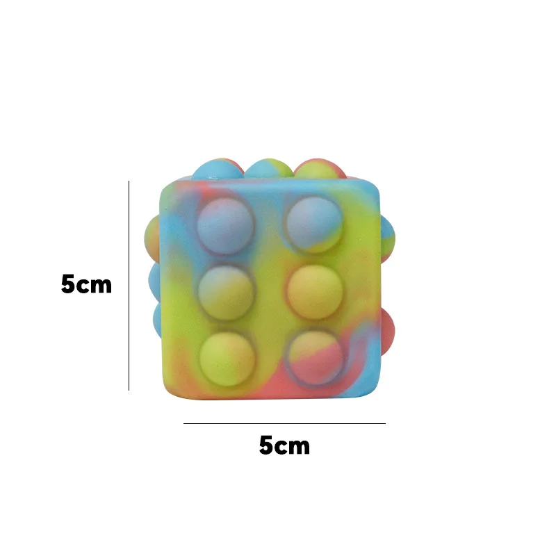 New 3D Fidget Toys Ball Antistress Cube Rainbow Ball Kawaii Decompression Push Bubble Toys For Kids