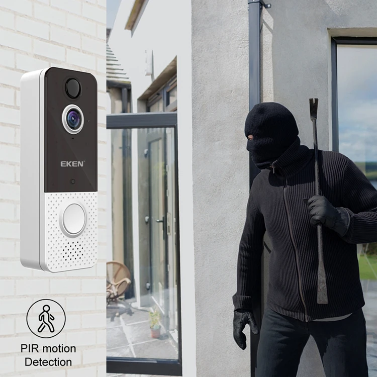 Умный дверной звонок T8 IP-камера 1080P на дверь телефона для квартир инфракрасная сигнализация беспроводной видеодомофон