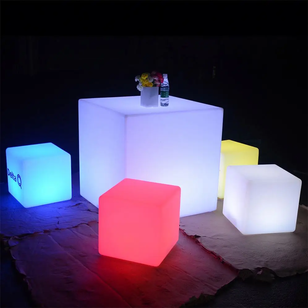 led furniture for party outdoor furniture garden led cube chairs table with light for adRohst kids