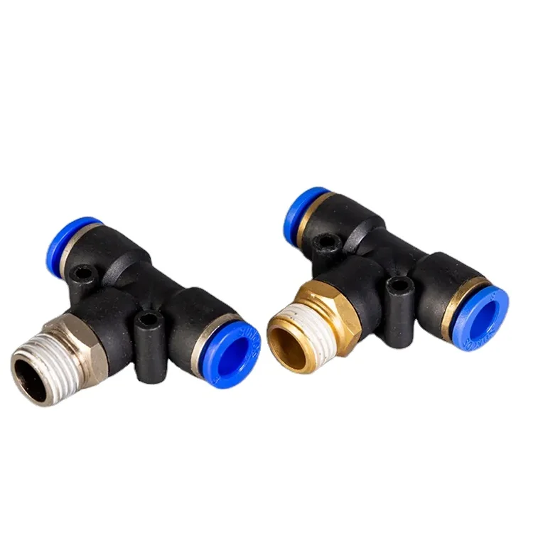 Nice Quality New Product Black Plastic PB Pipe Connector Pneumatic Vacuum Trosung Air Push Fitting