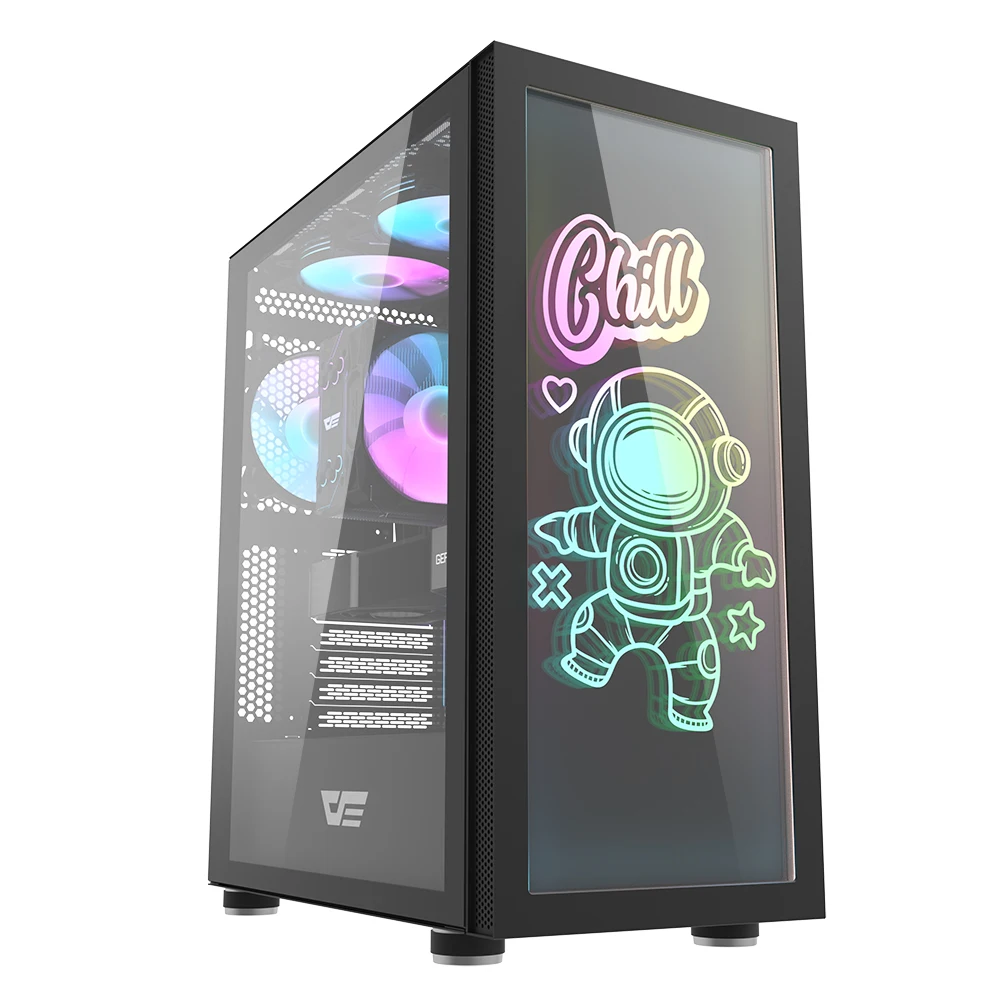 Darkflash игровые компьютерные чехлы с мультяшной поддержкой atx matx компьютерный Чехол настольный корпус граффити аниме чехол