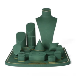 Romi Handmade Velvet Jewellery Display Props Custom Luxury Jewelry Display Stand Set For Store