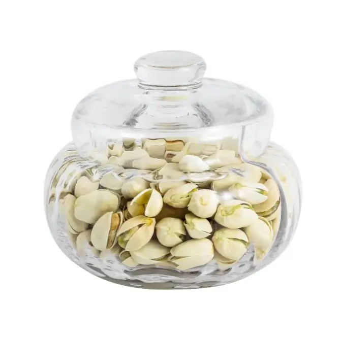 Simple pumpkin shaped glass jars with lid grocery storage jars candy jars kitchenware