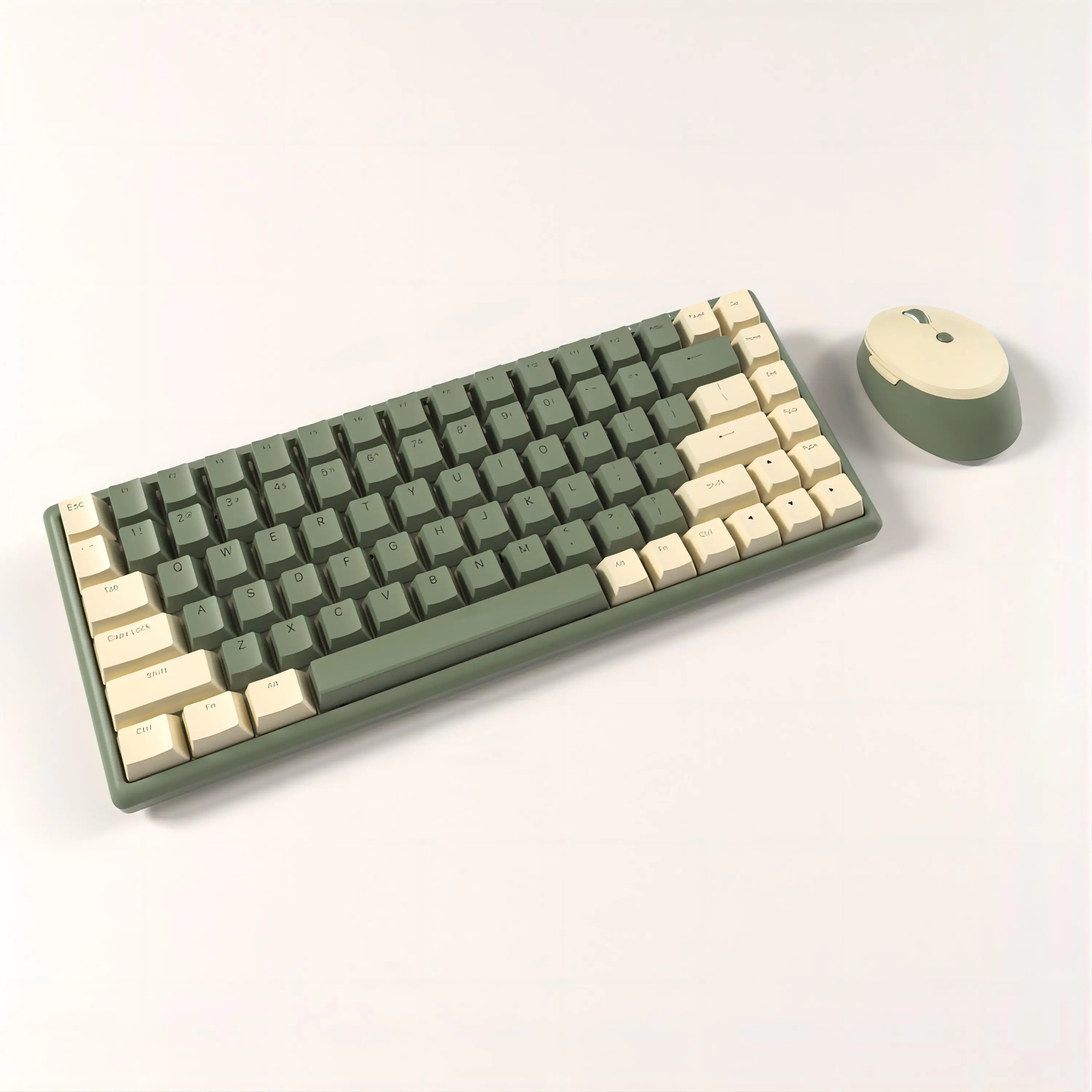 Wireless BT5.0 Hybrid Mechanical Multi-color Backlit Keyboard, USB 2.4G Cordless Compact Cute 80% Computer Keyboard 84keys