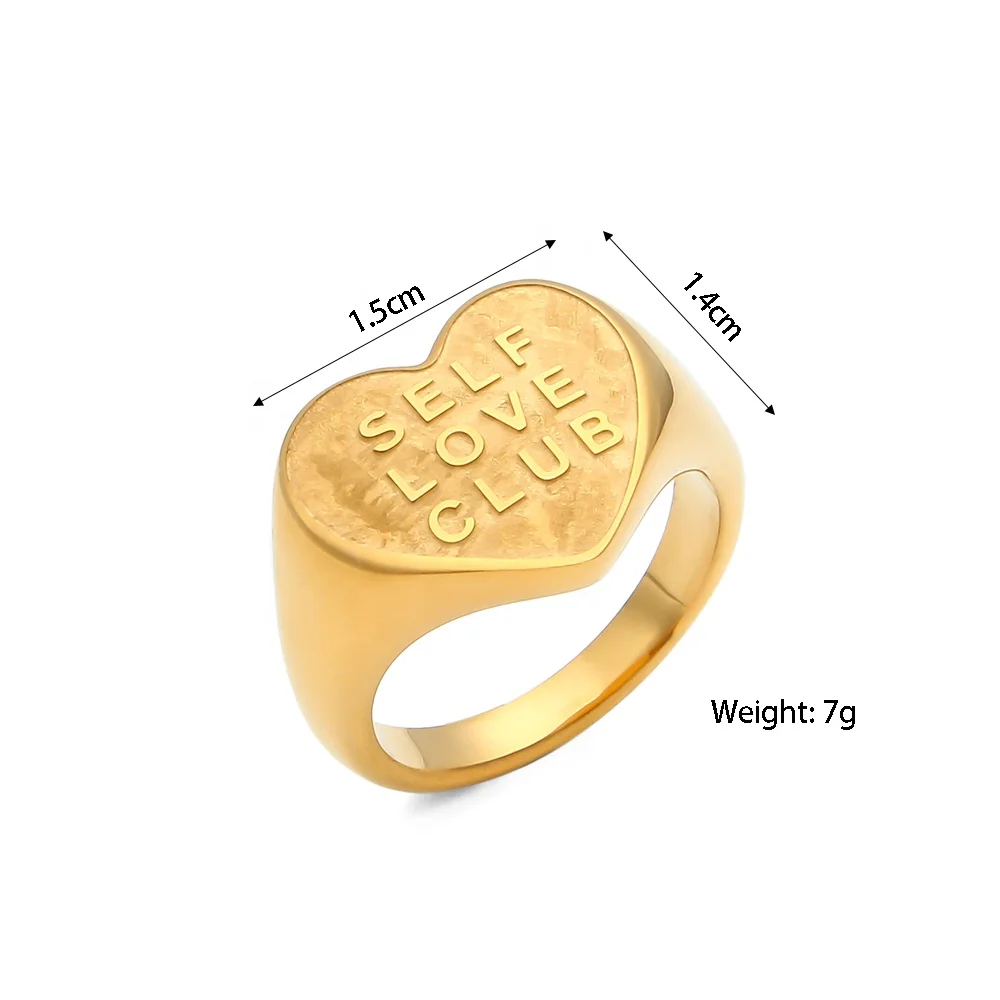 Chunky Finger Women Rings Night Glow Jewelry Pleasure Nameplate Letter Initial 18K