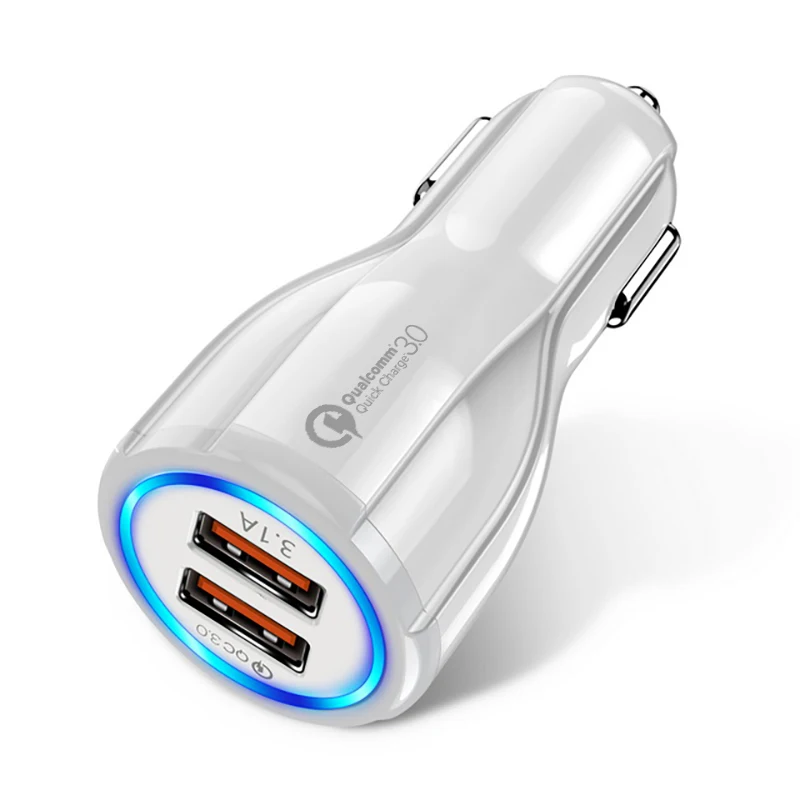 Оптовая продажа, быстрое зарядное устройство с 2 портами Usb 12 В/24 В, автомобильное зарядное устройство, рекламный адаптер для Huawei
