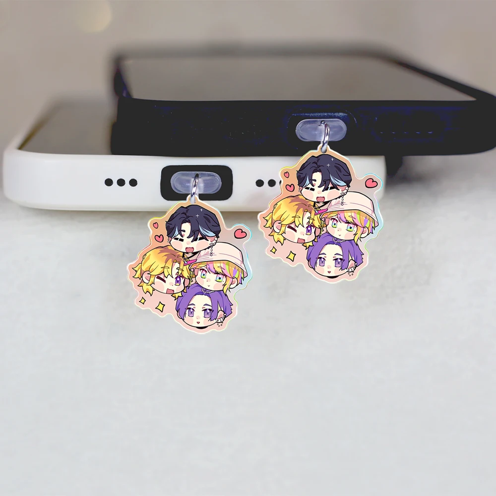 Custom Dust Plug Transparent Charging Port Dust Plug For IPhone/type-C/Android Plug Stopper Protective Cover Phone Pendant