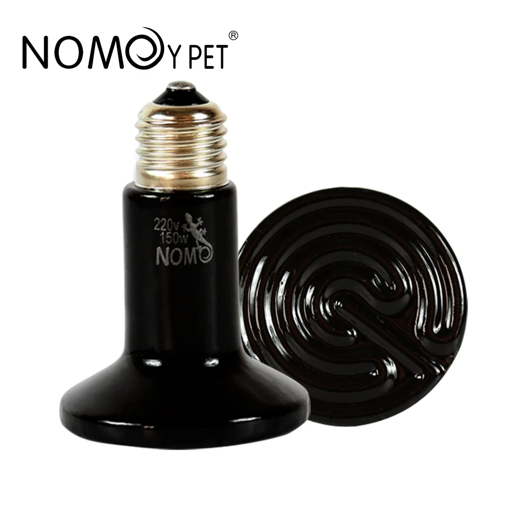 NOMOY PET hot sale black ceramic reptile heat lamp reptile heater bulb