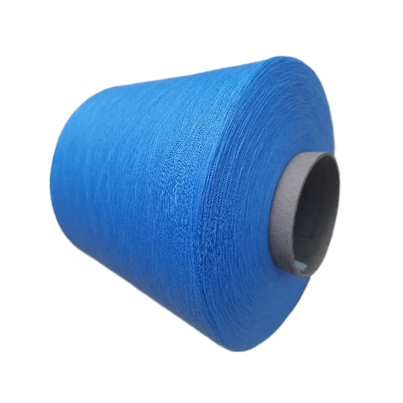Good Quality Recycled Cotton Yarn 40S Sky Blue Recycled Cotton Technics Style Pattern Knitting Yarn Knitting