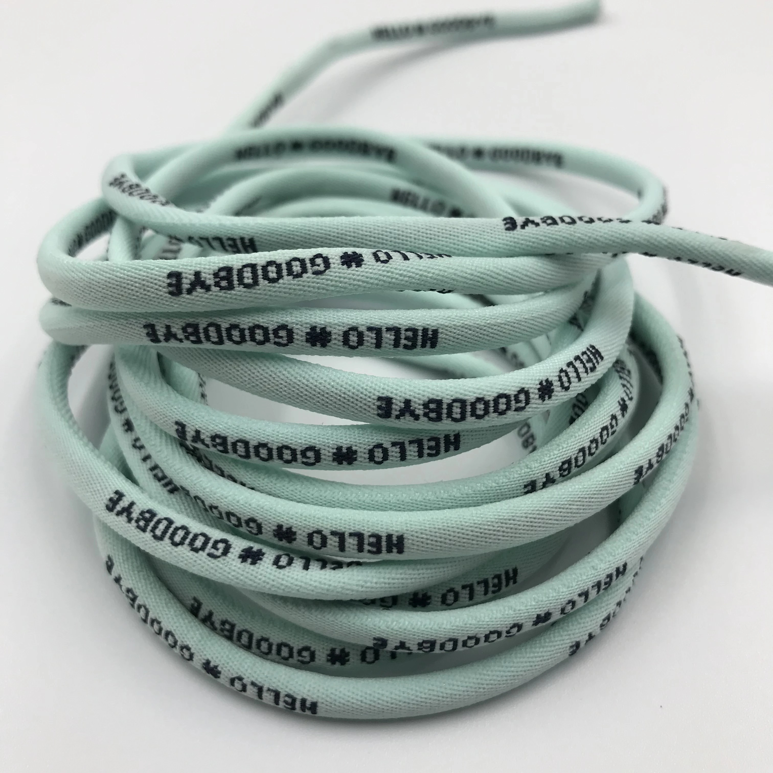 
6mm 100% nylon Custom Jacquard braided round Cord for swim short 