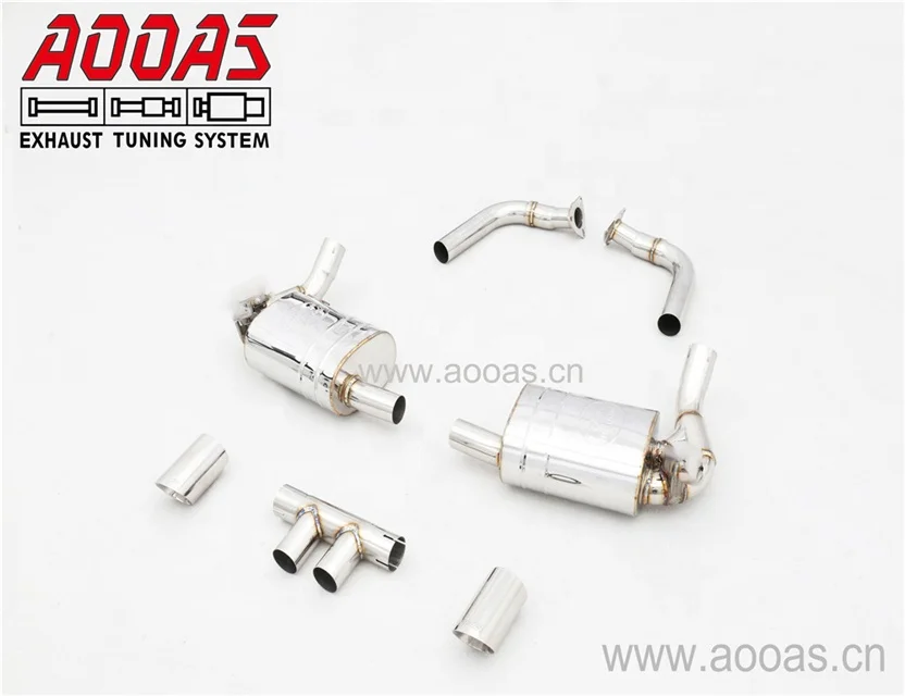 Tuning Exhaust Stainless Steel Valve Exhaust Systems For Cayman Boxster 987.2