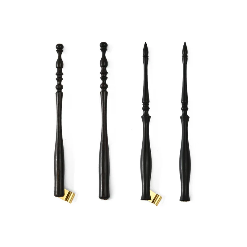 Elegant Eco-friendly Original Wooden Fountain Dip Pen Qalam Gothic Arabic Calligraphy Pen Ink English bf Gold Flange Dip Pens