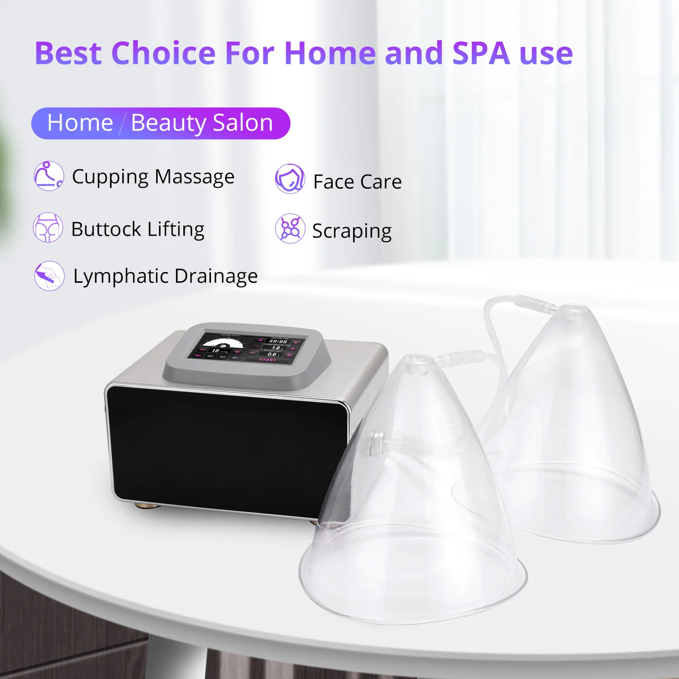 Body Massage Vacuum Therapy Breast Enlargement Lymph Detox Breast Lifting Beauty Equipment Machine