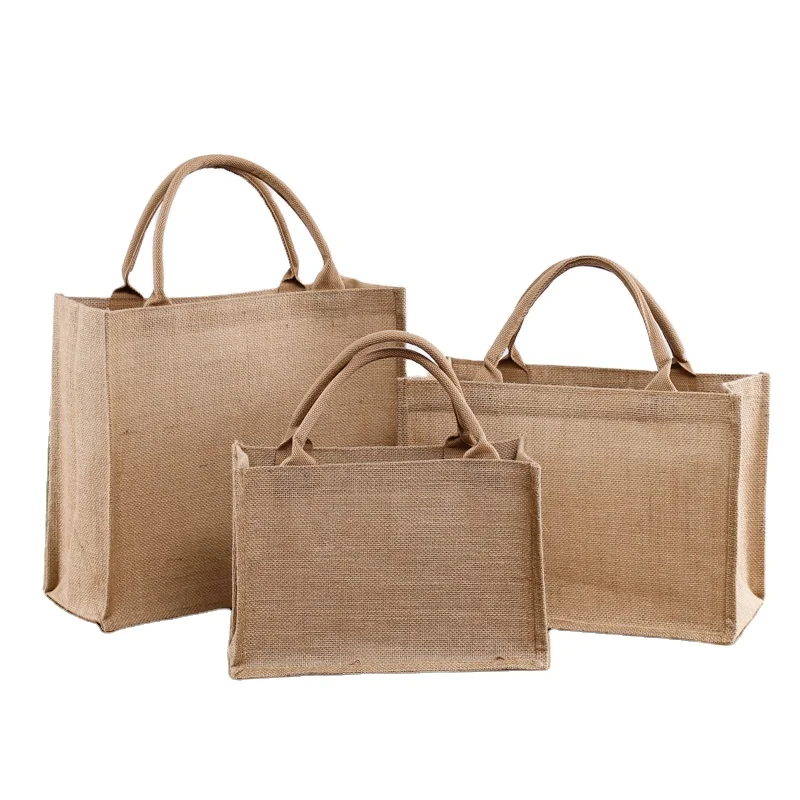 Eco-Friendly Jute Bag Custom Coated Linen Shopping Bag