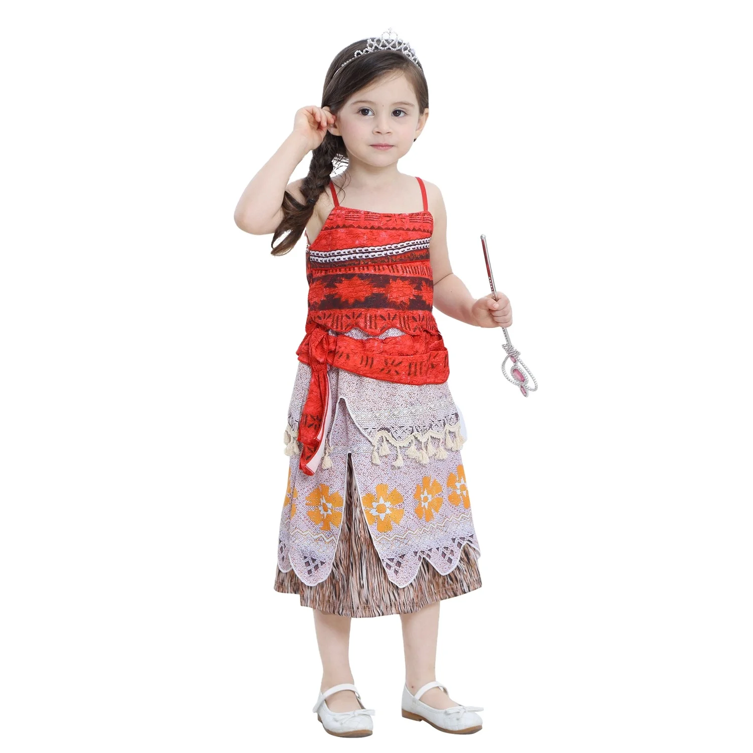 Hot Sale High Quality Princess Moana Halloween Costumes for Girls