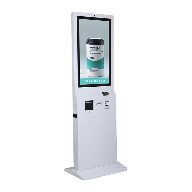 Smart LCD display restaurant vending machine interactive touch screen self payment kiosk