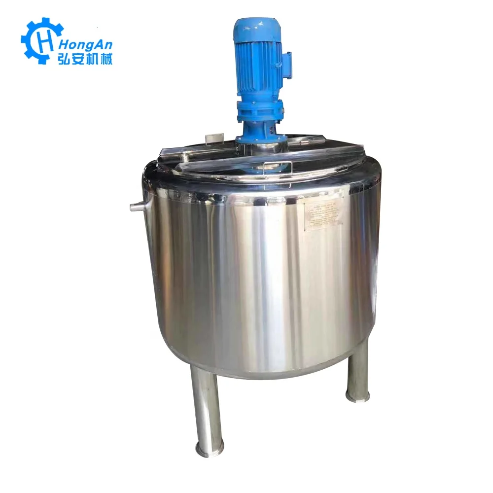 
Stainless Steel Milk Cosmetic Soap Detergent Juice Beverage Mixing Tank With Agitator 