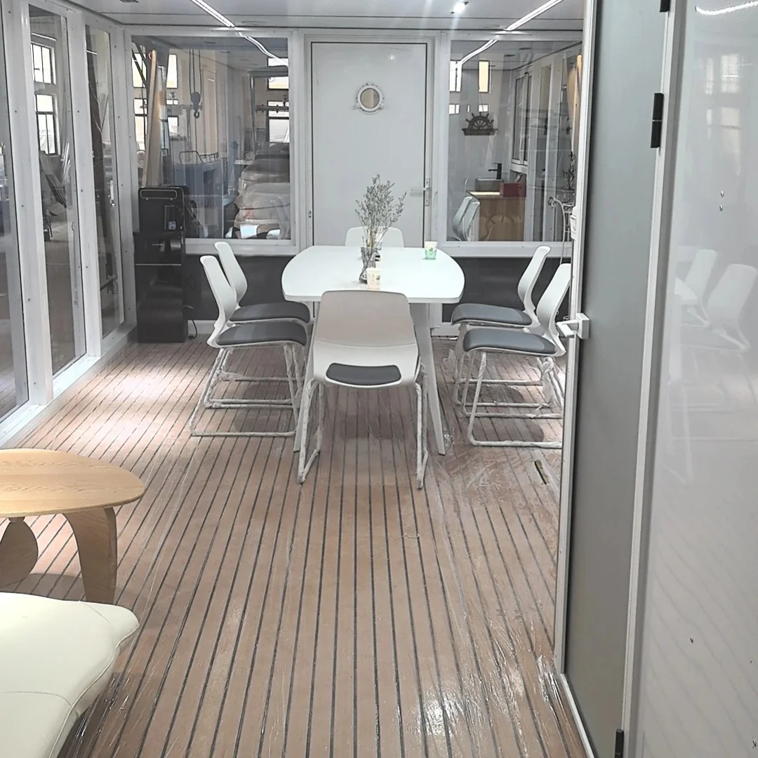 36ft Aluminum Luxury Prefab House Floating Water Boat  Cabin Yacht  Welded House Boat