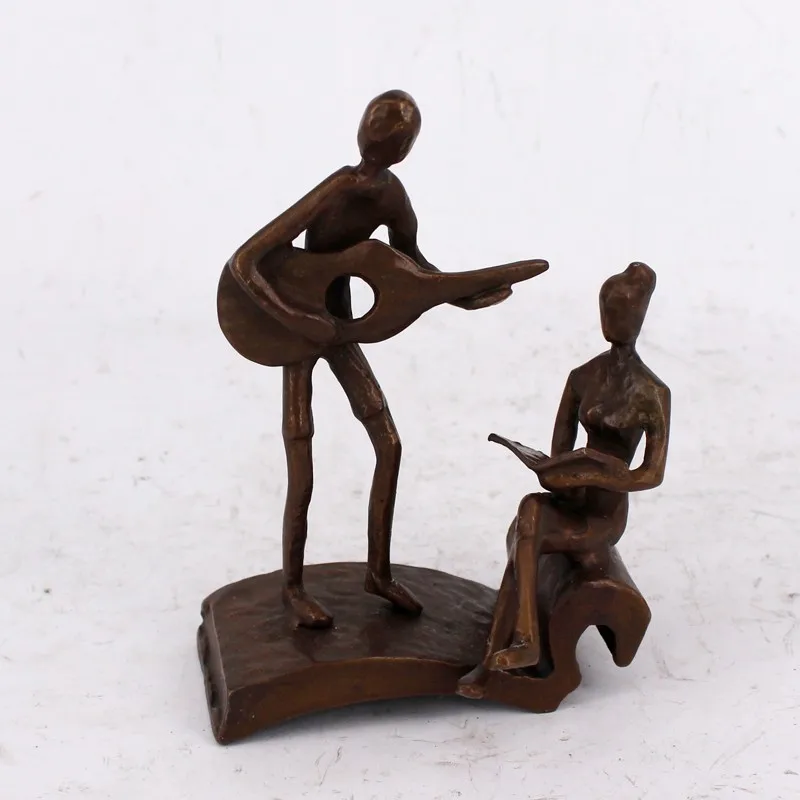Metal Crafts Cast Iron Dancing Couple Sculpture Statue For Other Home Decoration Souvenir Gift Table Top Decoration Luxury