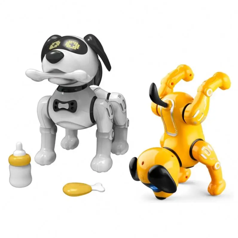 R19 RC Robot Dog Toy Interactive Singing Dancing Remote Control Pet Puppy Intelligent Robotic Dog Christmas Toys