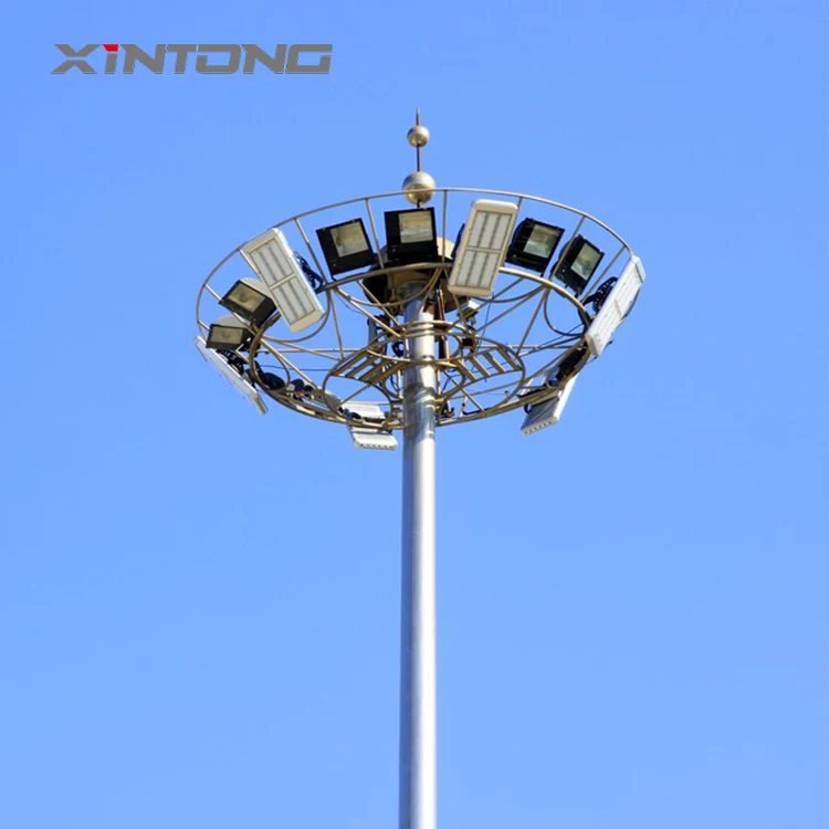 tennis court light poles 20m high mast pole flood lighting poles