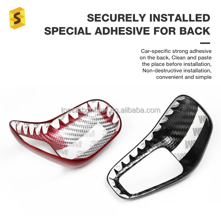 ES Automatic Shift Knob Carbon Fiber Cover For Porsche Cayenne 2018 for now Interior Accessories Car Decoration