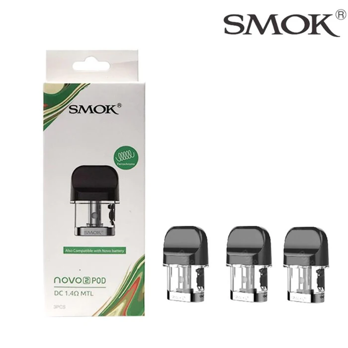  Электронных сигарет Smok Ново 2 Pod 3/уп сетки 1.0ohm/DC 1.4ohm MTL/кварц 1.2ohm Ново-Pod