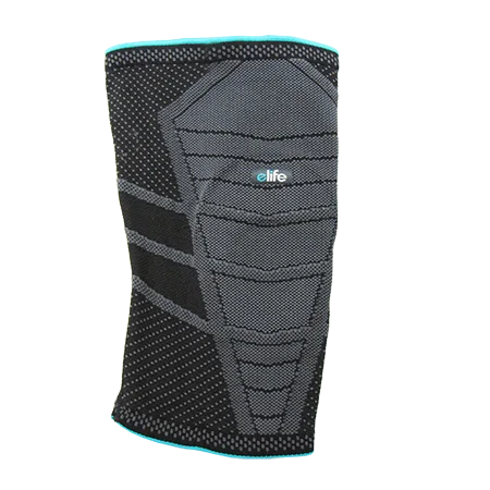 E-Life E-KN450 knitting knee joint protection pads arthritis brace breathable leg knee sleeve support with silicone