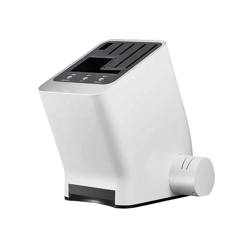 Kitchen Usage Multi-function Different Colors Knife Holder Home Appliances ABS Plastic Shell Clear Knife Block With Sharpener